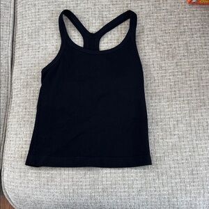 Black Ribbed Tank Top